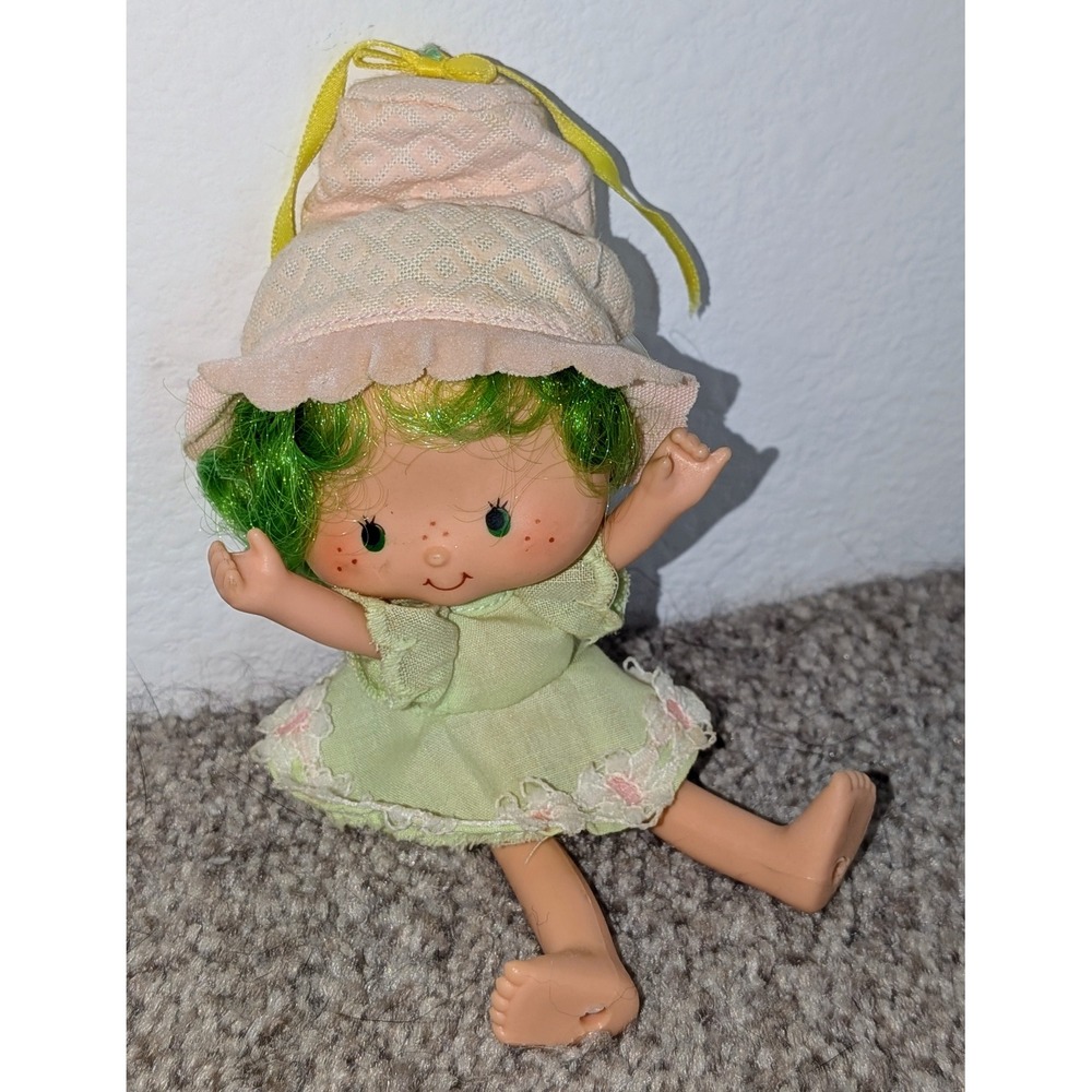 Strawberry Shortcake Doll 1980s Lime‎ Chiffon Green Hair Posable Vintage Toy